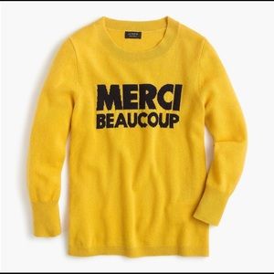 NWT J.Crew Cashmere Merci Beaucoup Sweater XXL